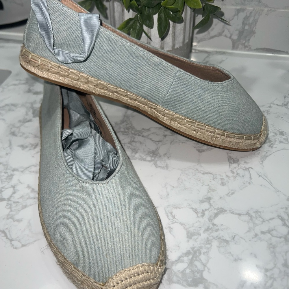 J. Jill Blue Espadrille Shoes with Classic Slip-On Design